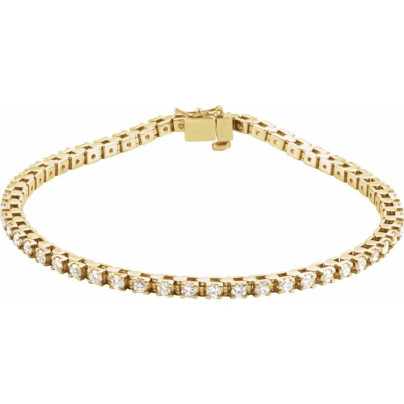 2 1/8 ctw Natural Diamond Line 7" Bracelet