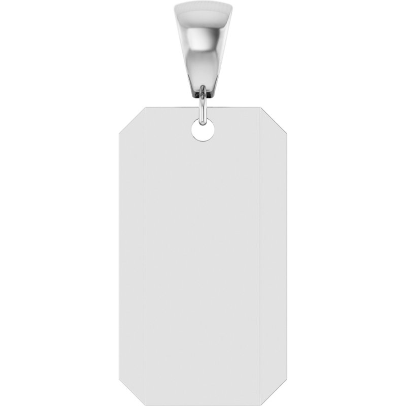 Engravable Dog Tag Pendant No. 2