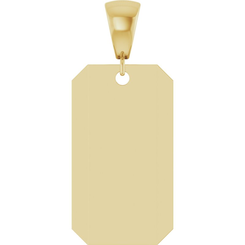 Engravable Dog Tag Pendant No. 2
