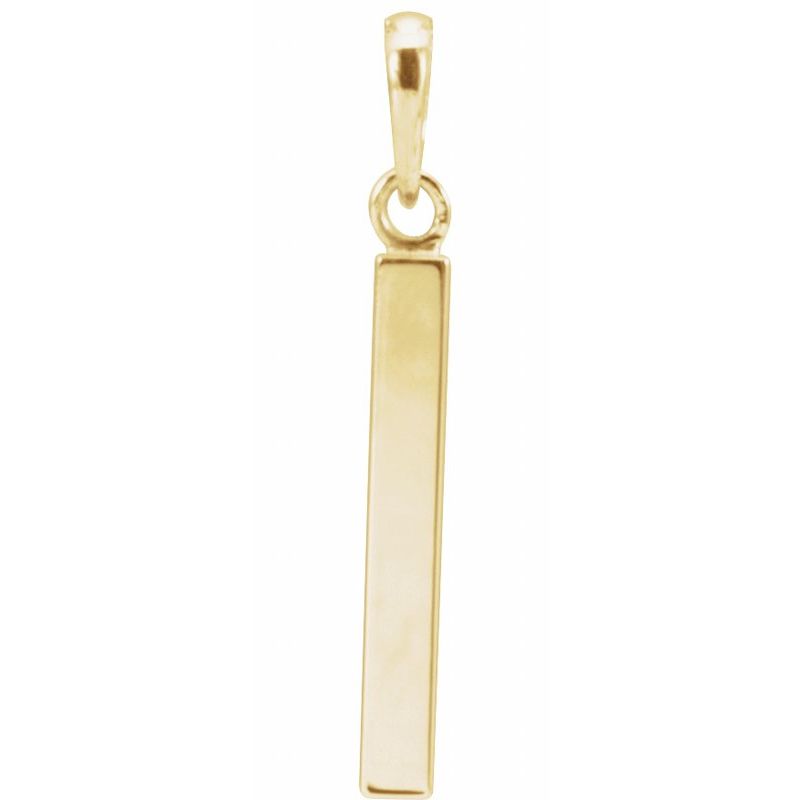 Engravable Bar Necklace or Pendant — Four-Sided No. 2
