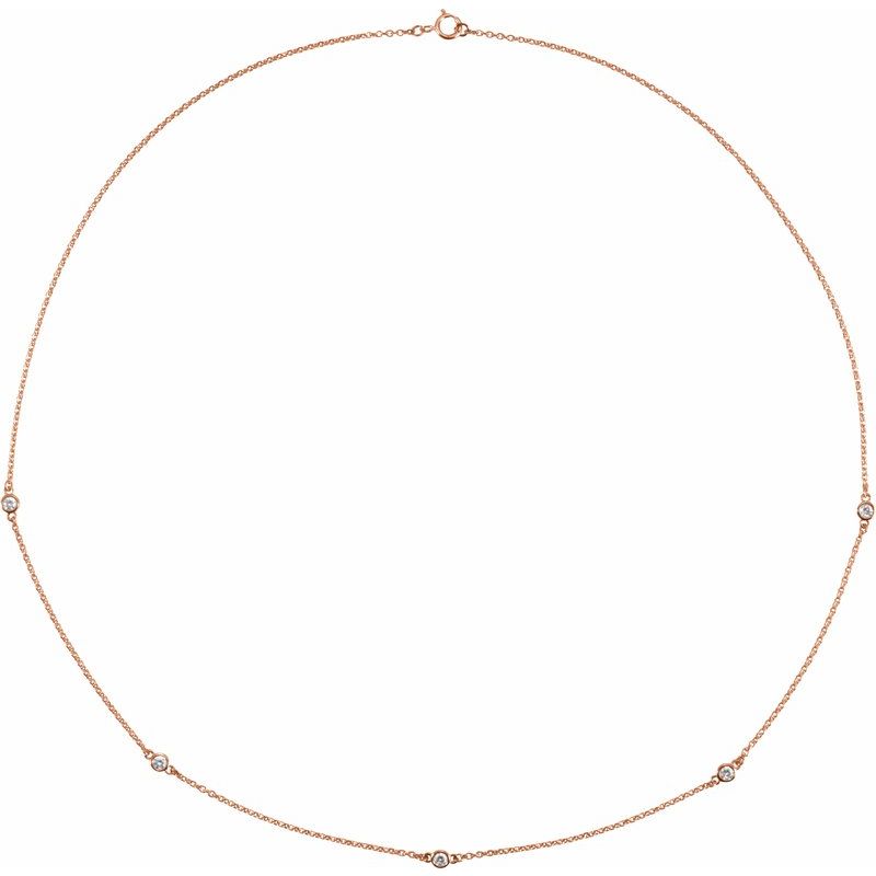 Bezel-Set Station Necklace