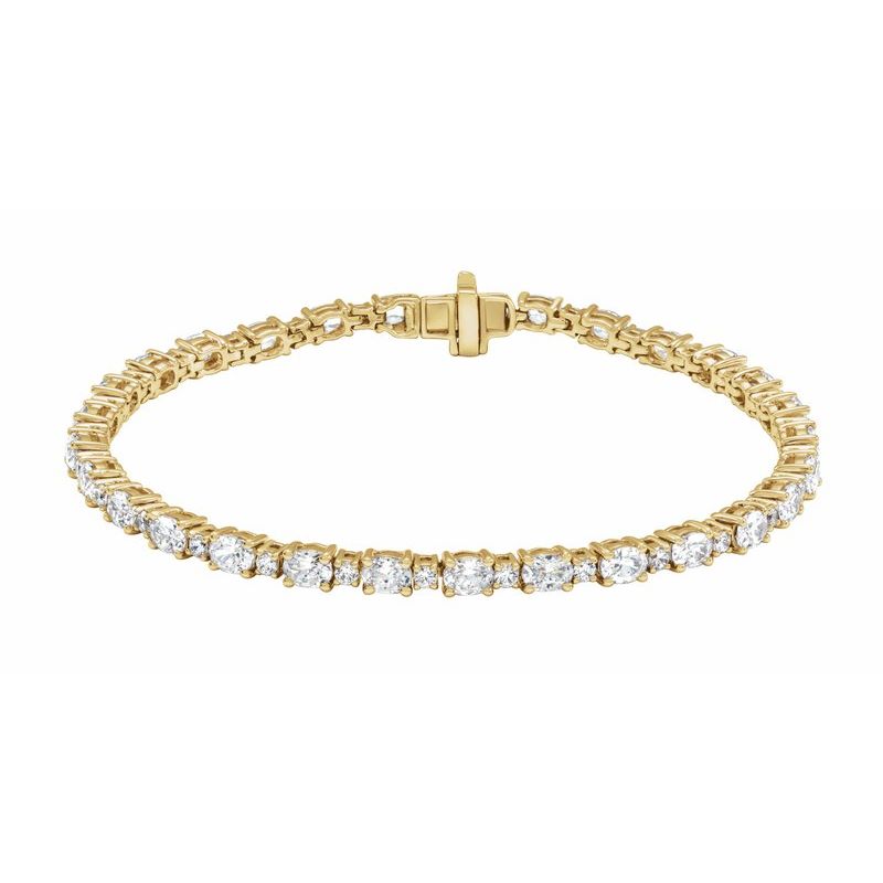 5 1/2 ctw Lab-Grown Diamond Line 7" Bracelet