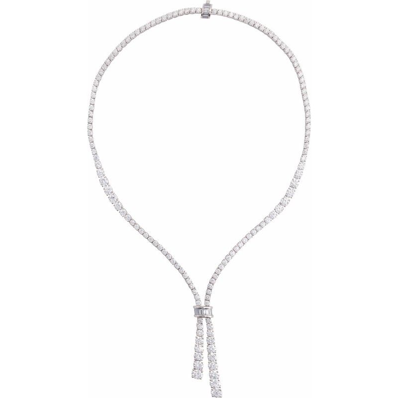 Lab-Grown Diamond Line Necklace — 26 1/5 ctw 20″
