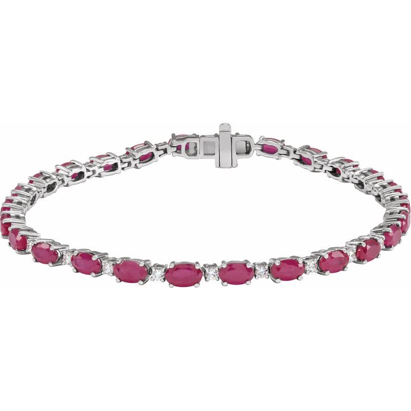 Lab-Grown & 5/8 ctw Lab-Grown Diamond Line 7″ Bracelet