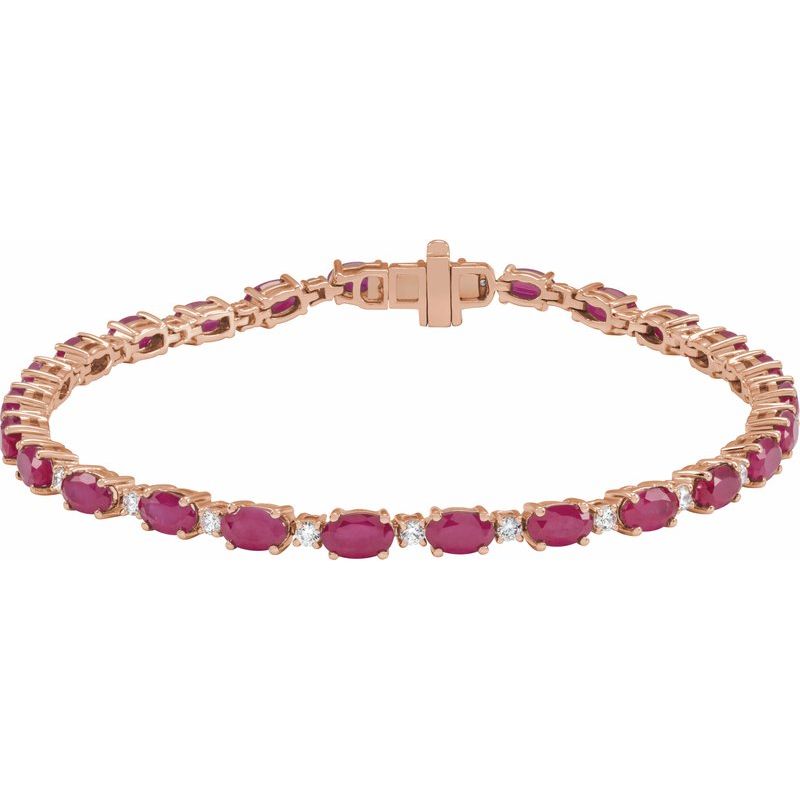 Lab-Grown & 5/8 ctw Lab-Grown Diamond Line 7″ Bracelet