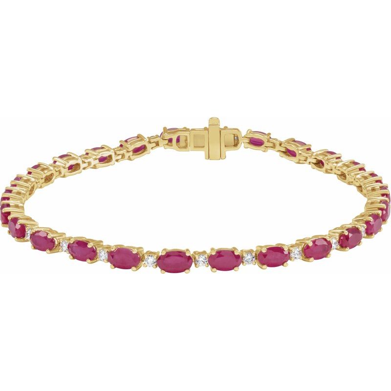 Lab-Grown & 5/8 ctw Lab-Grown Diamond Line 7" Bracelet