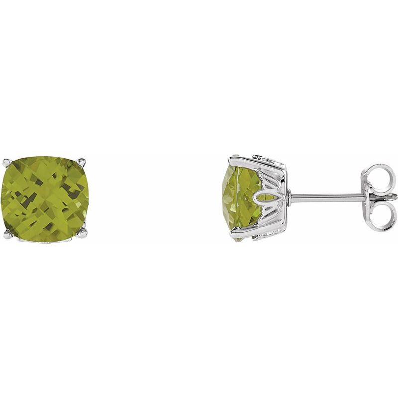 Solitaire Scroll Setting Stud Earrings No. 4