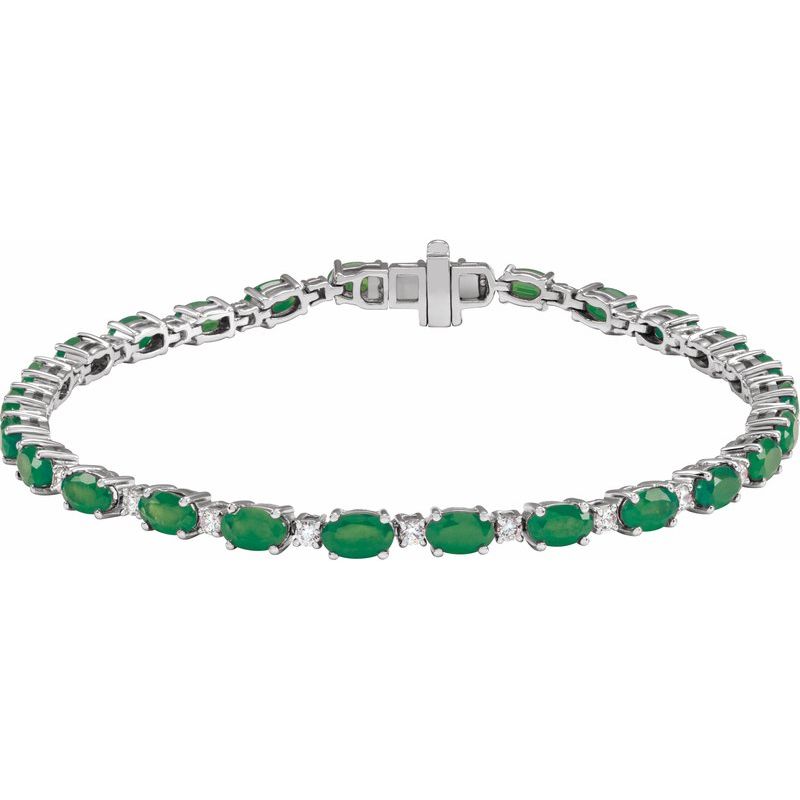 Lab-Grown & 5/8 ctw Lab-Grown Diamond Line 7″ Bracelet