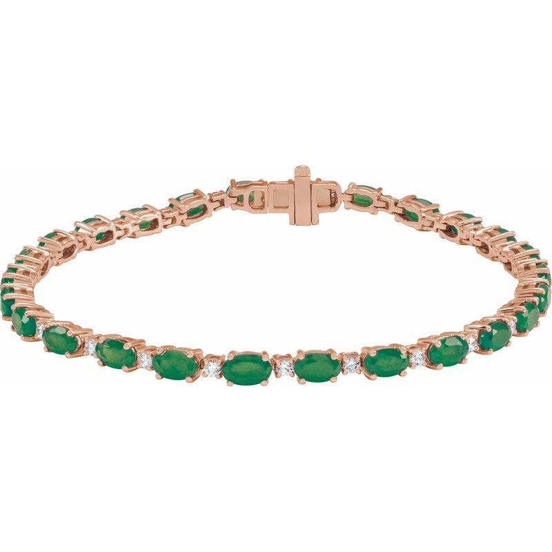 Lab-Grown & 5/8 ctw Lab-Grown Diamond Line 7″ Bracelet