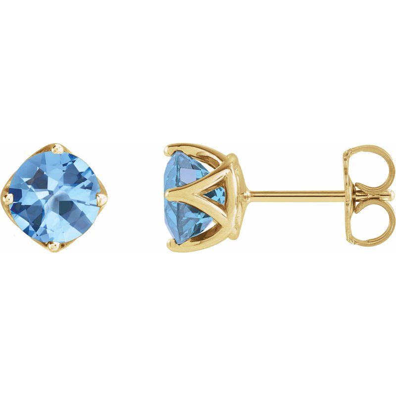 Round 4-Prong Stud Earrings