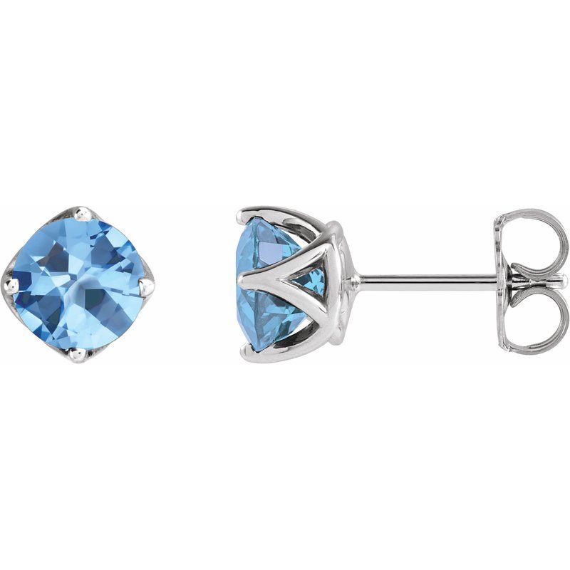 Round 4-Prong Stud Earrings