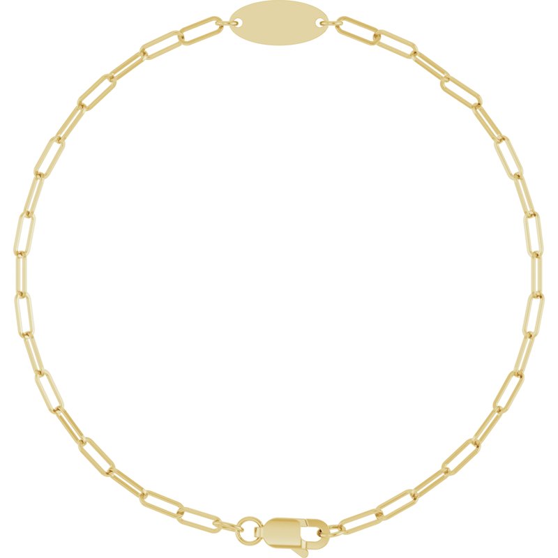 Engravable Oval Bracelet