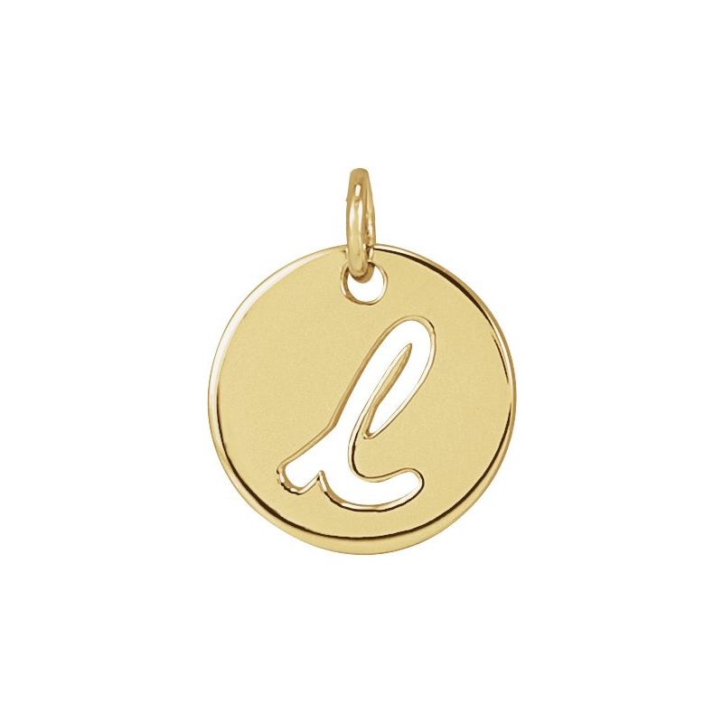 Script Initial Necklace or Pendant