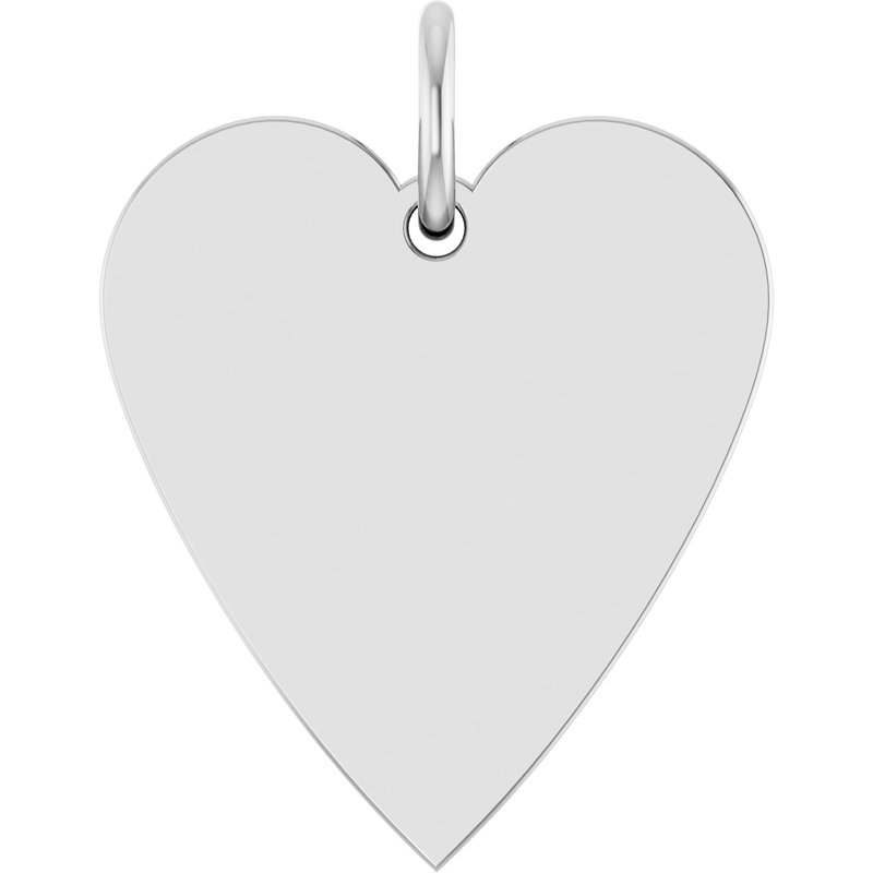 Engravable Heart Necklace or Pendant No. 2