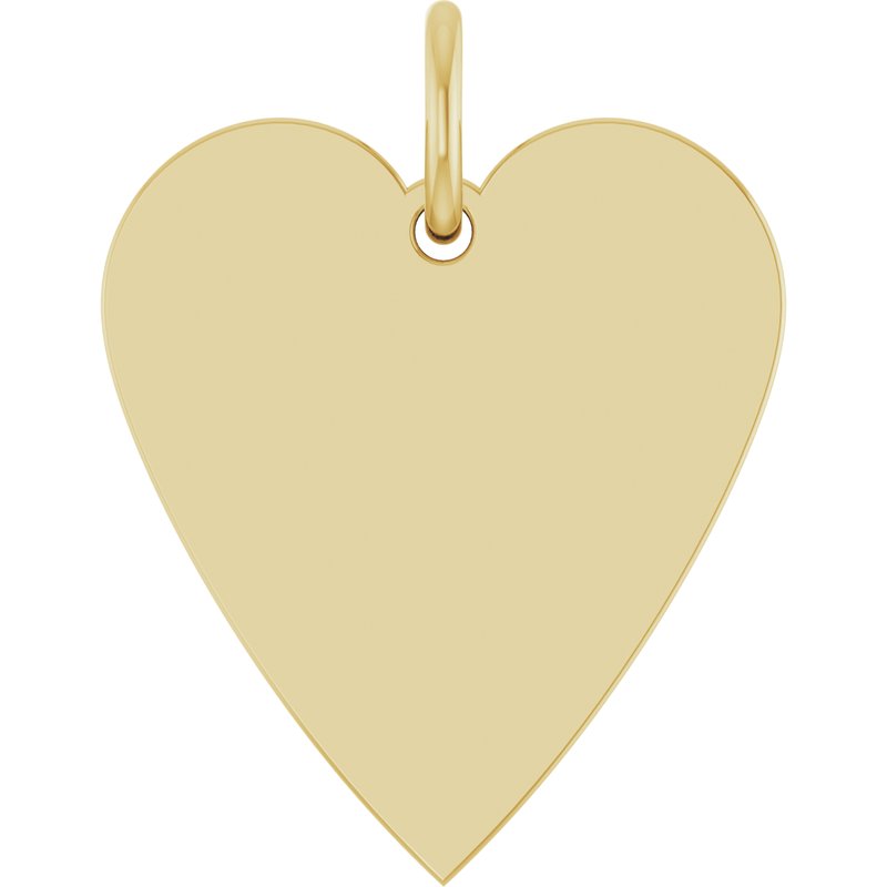 Engravable Heart Necklace or Pendant No. 2