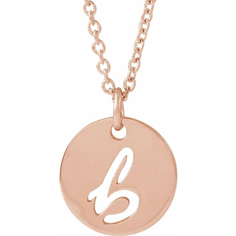 Script Initial Necklace or Pendant