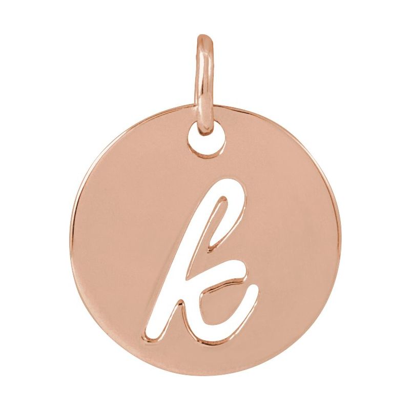 Script Initial Necklace or Pendant