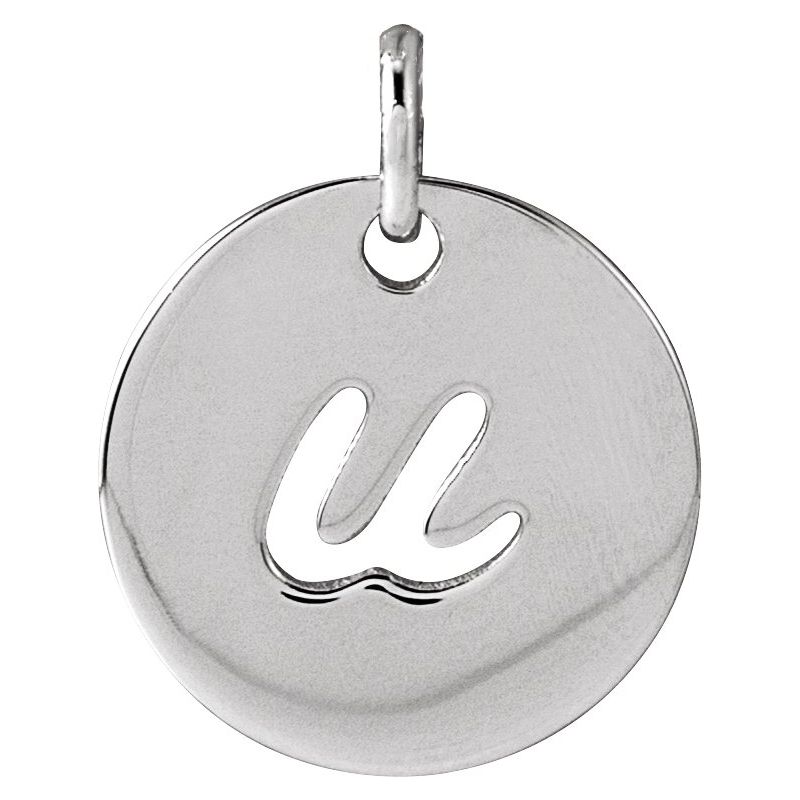 Script Initial Necklace or Pendant