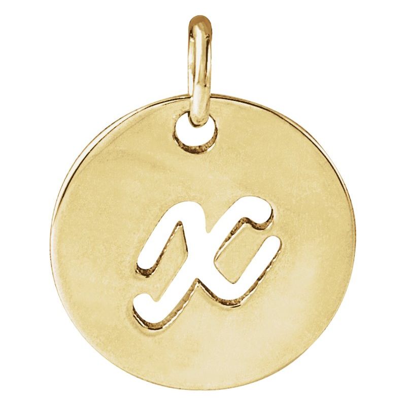 Script Initial Necklace or Pendant