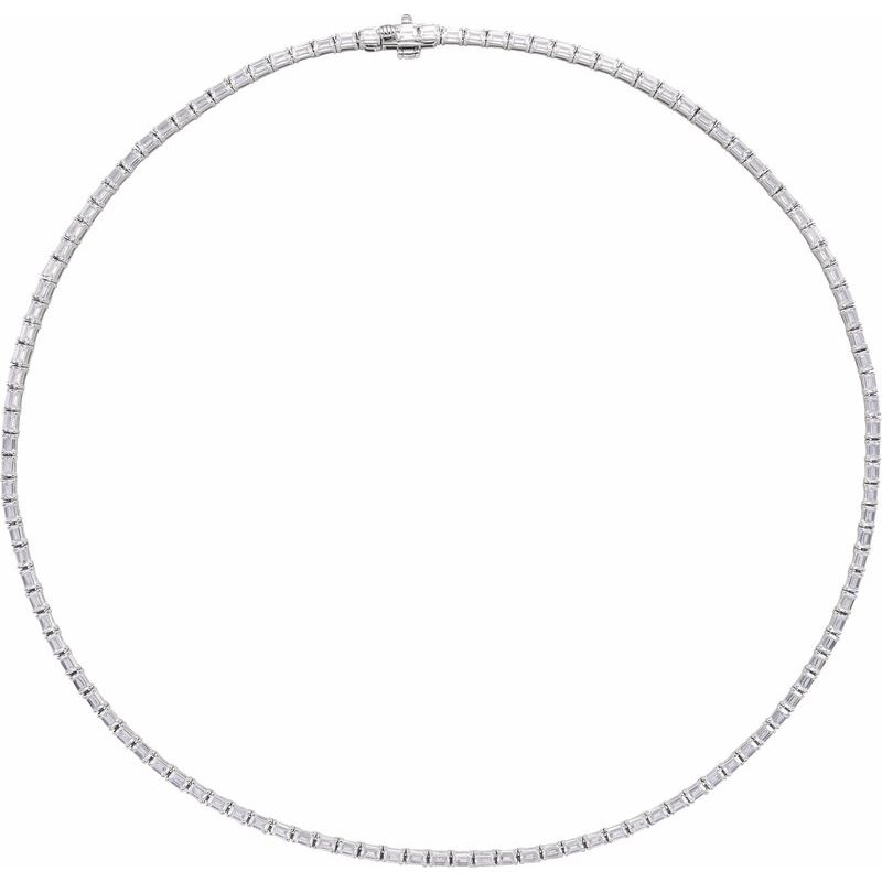 11 3/4 ctw Lab-Grown Diamond Line 16″ Necklace