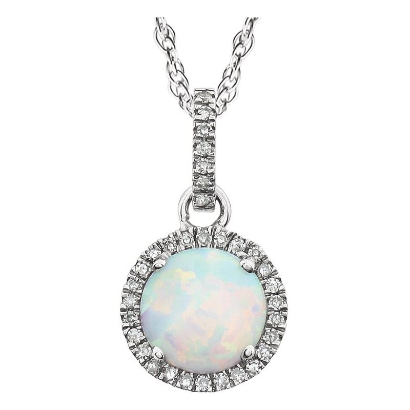 Halo-Style Birthstone Necklace