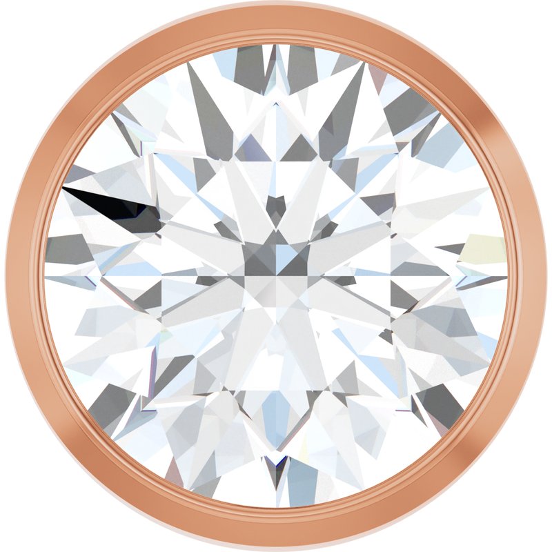 Round Bezel-Set Slide Pendant
