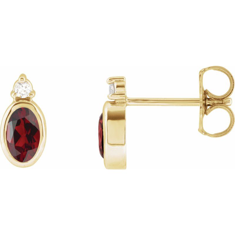 Accented Bezel-Set Earrings