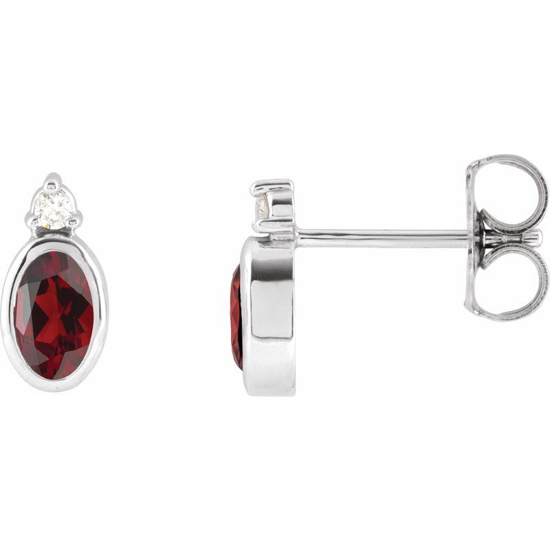 Accented Bezel-Set Earrings