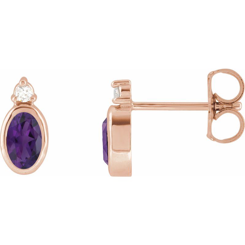 Accented Bezel-Set Earrings
