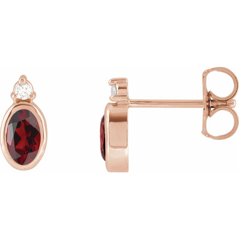 Accented Bezel-Set Earrings