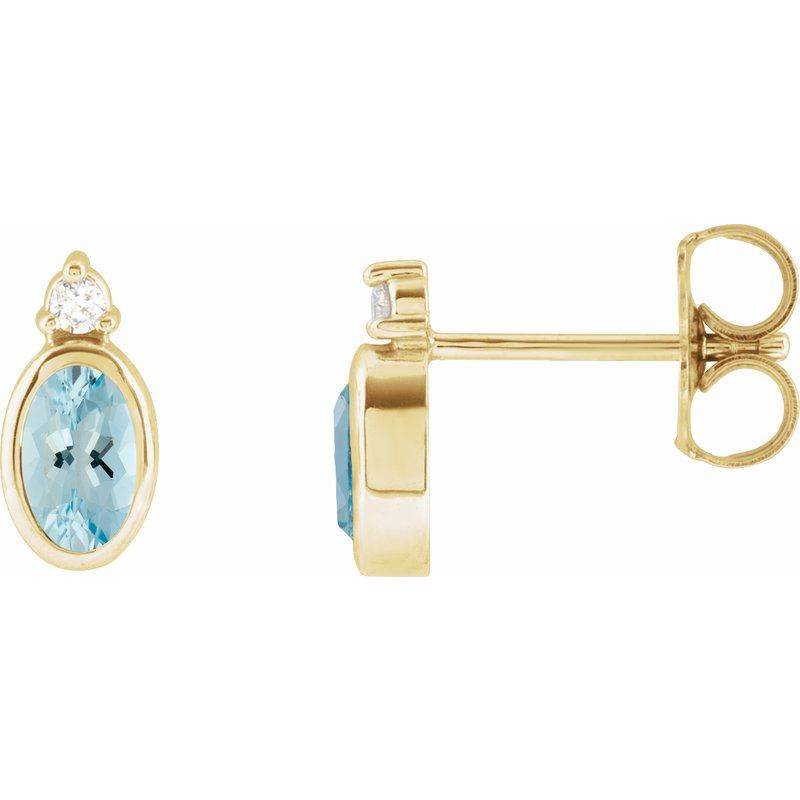 Accented Bezel-Set Earrings