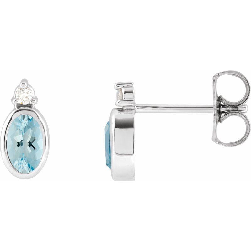 Accented Bezel-Set Earrings
