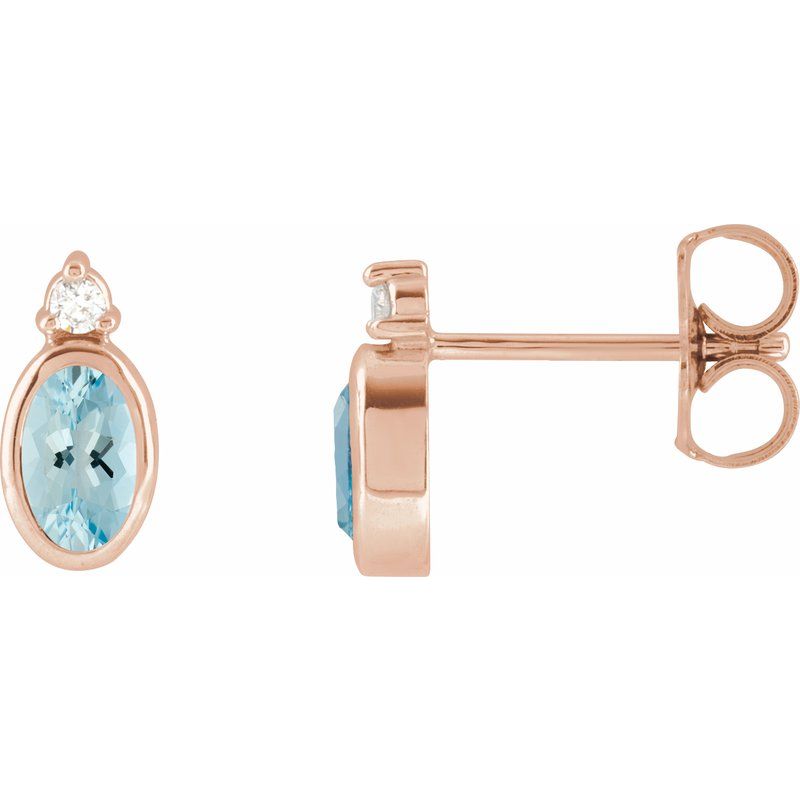 Accented Bezel-Set Earrings