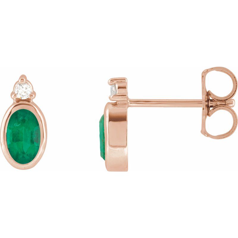 Accented Bezel-Set Earrings