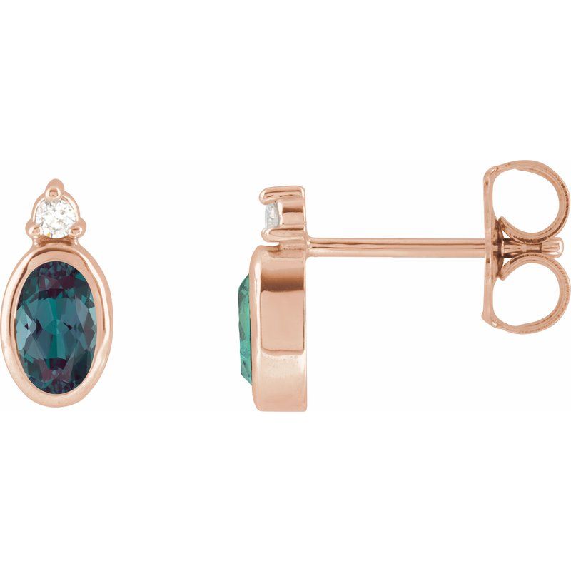 Accented Bezel-Set Earrings