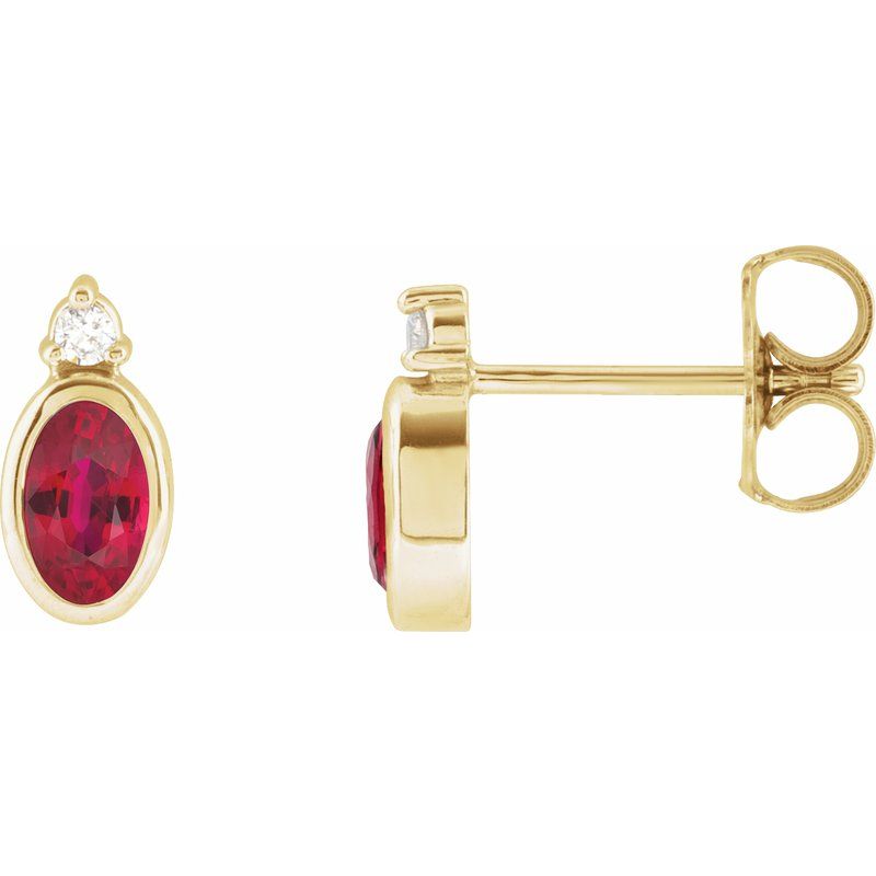 Accented Bezel-Set Earrings