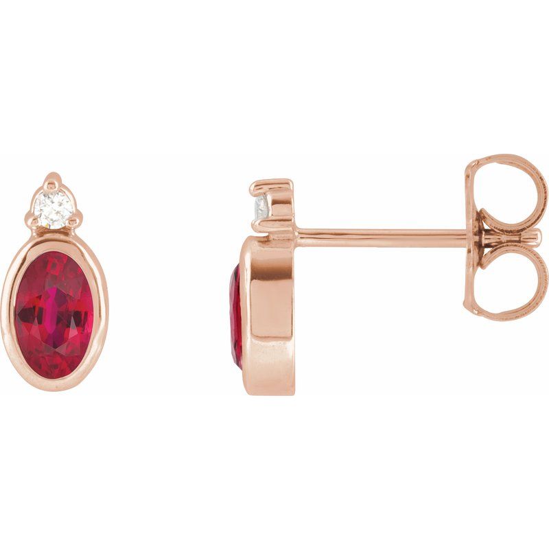 Accented Bezel-Set Earrings