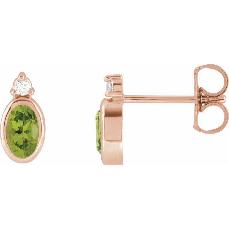 Accented Bezel-Set Earrings