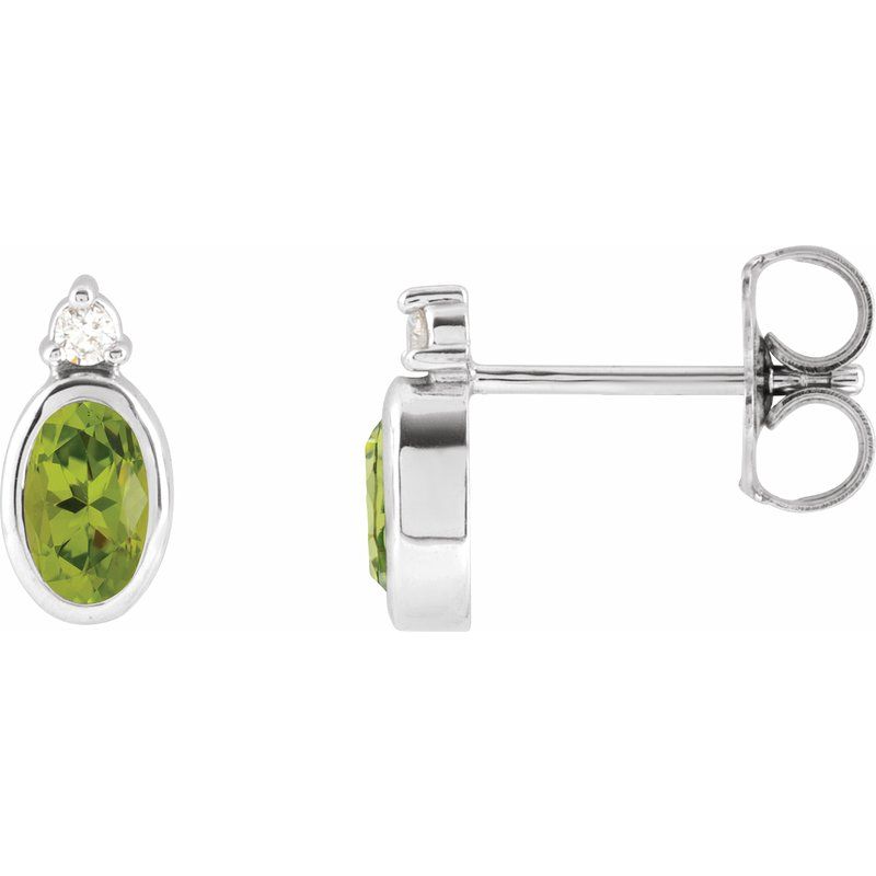 Accented Bezel-Set Earrings