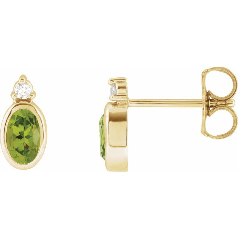 Accented Bezel-Set Earrings