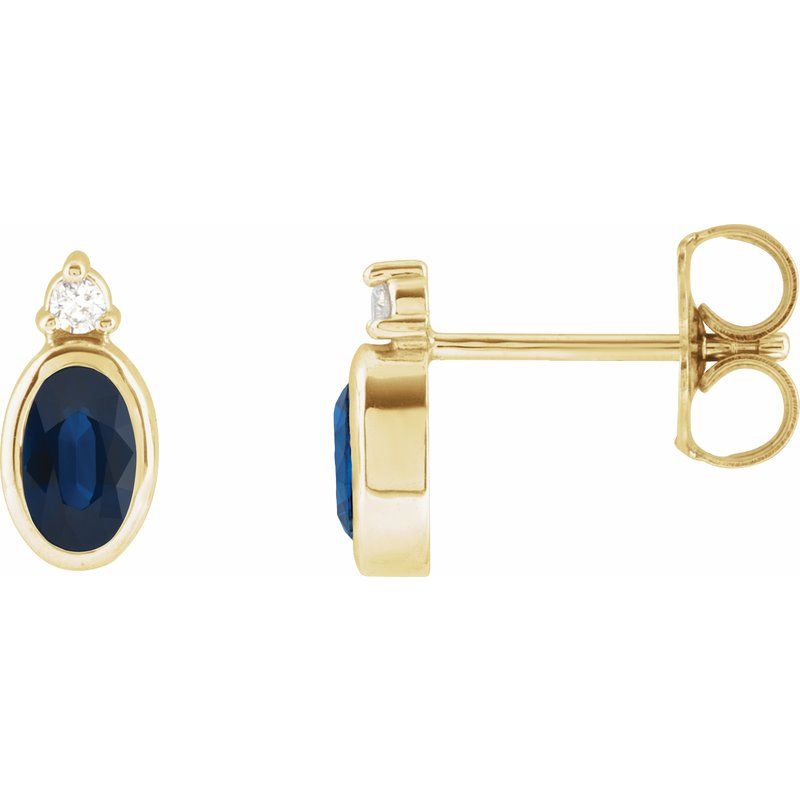 Accented Bezel-Set Earrings
