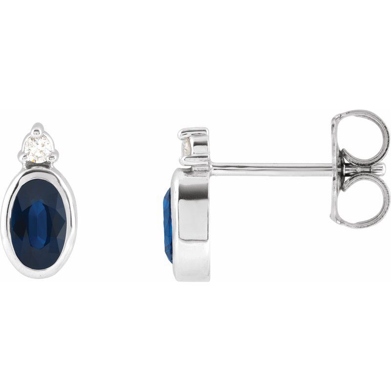 Accented Bezel-Set Earrings