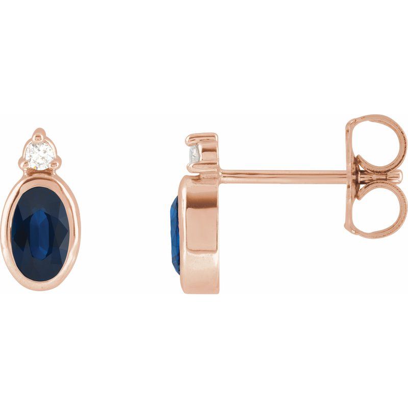 Accented Bezel-Set Earrings