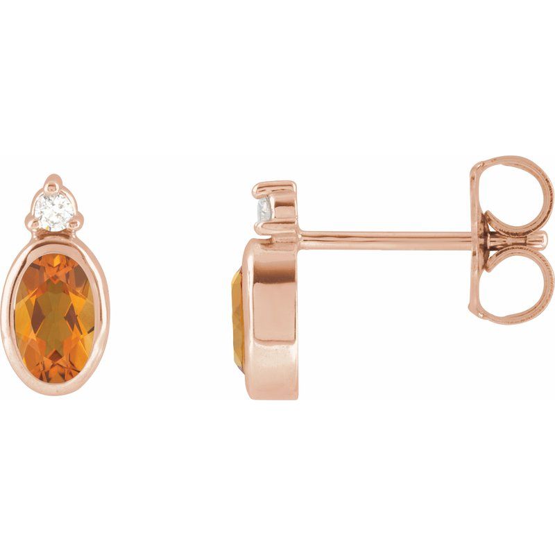 Accented Bezel-Set Earrings