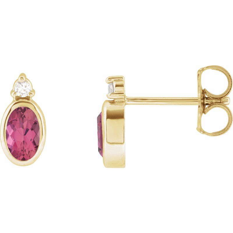 Accented Bezel-Set Earrings