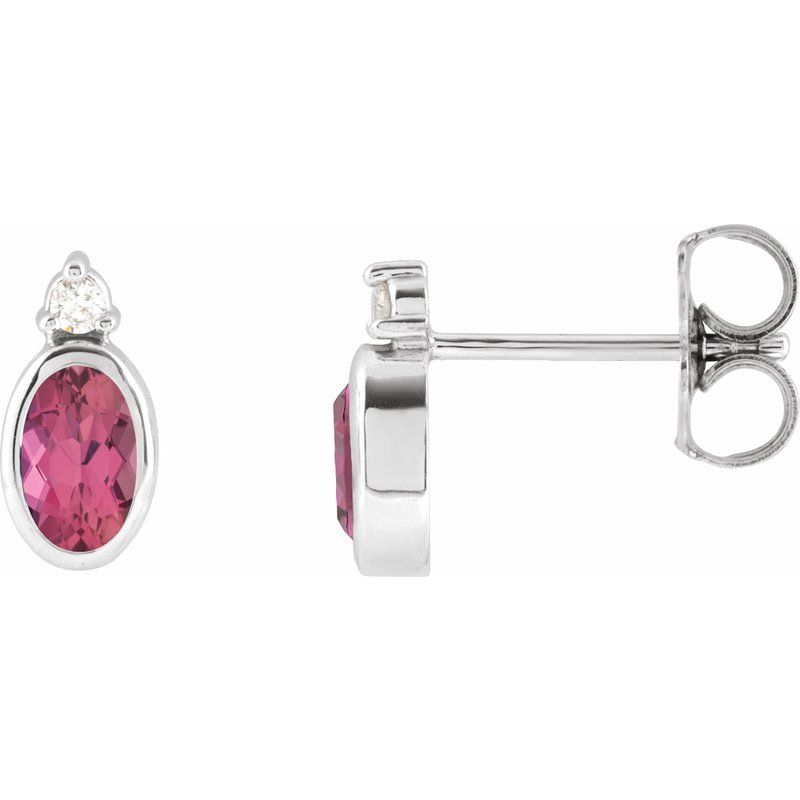 Accented Bezel-Set Earrings