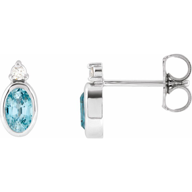Accented Bezel-Set Earrings
