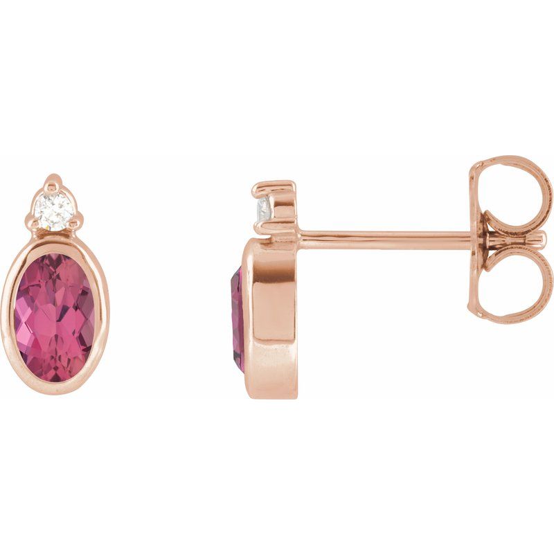 Accented Bezel-Set Earrings