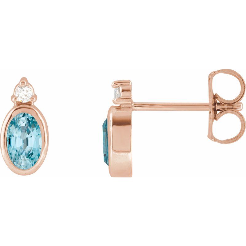 Accented Bezel-Set Earrings