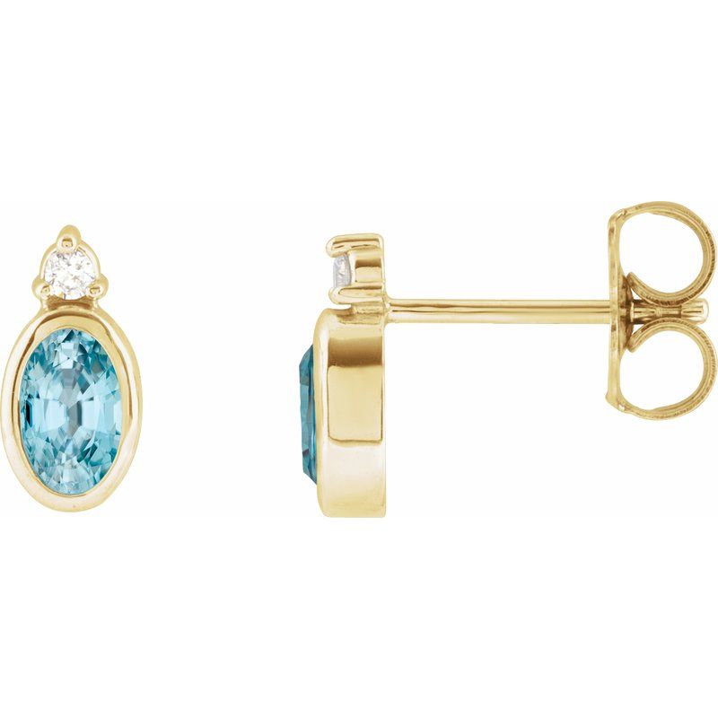 Accented Bezel-Set Earrings